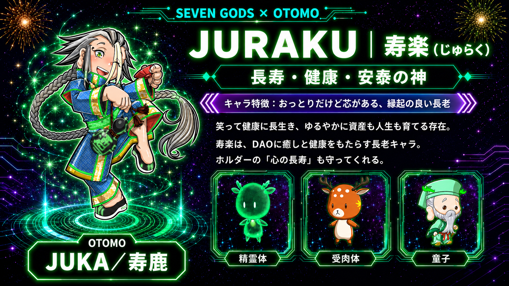 寿楽 JURAKU と OTOMO 寿鹿 JUKA